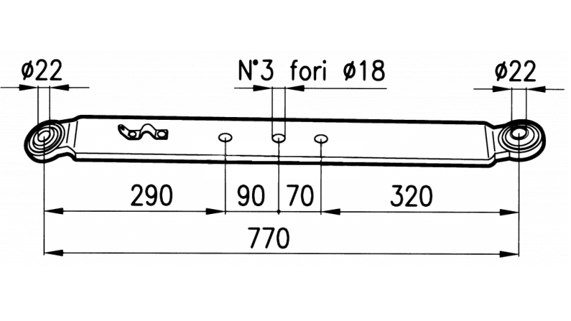 NOSILNE ROKE TRAKTOSKE HIDRAVLIKE   75x14mm - 770mm   