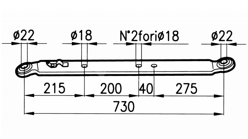 NOSILNE ROKE TRAKTOSKE HIDRAVLIKE   75x14mm - 730mm  