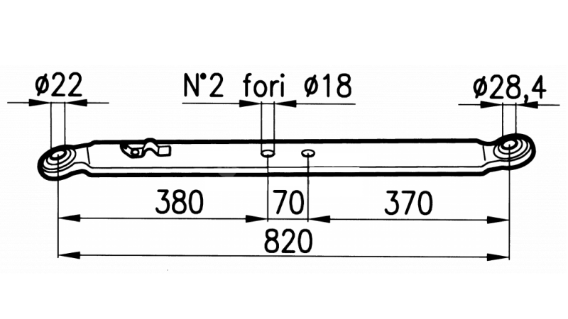 NOSILNE ROKE TRAKTOSKE HIDRAVLIKE    75x14mm - 820 mm  