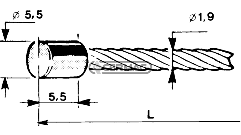 PLETENICA 2500mm - 1,9mm (10kom)