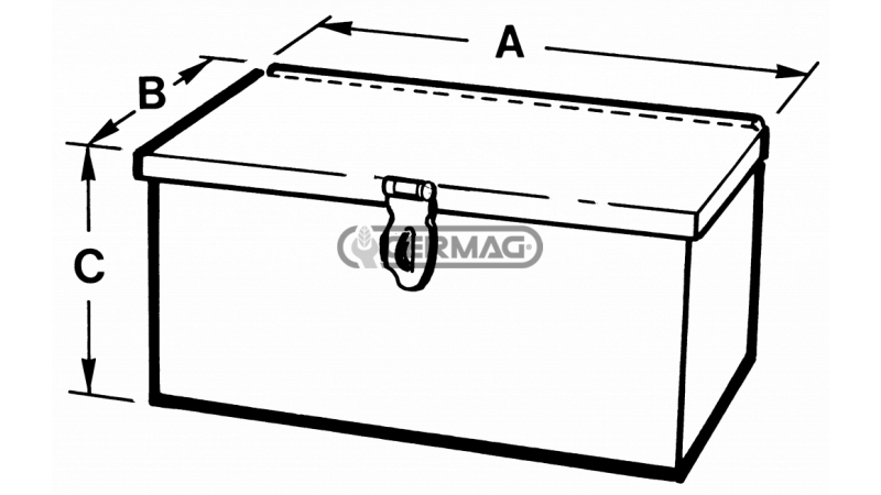 ZABOJ ZA ORODJE IZ VARJENE PLOČEVINE    300x90x95  