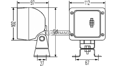 DELOVNA LUČ H3 - STANDARD     