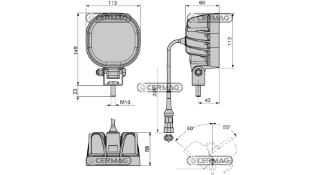  DELOVNA LUČ FLOOD LED    10/30V - 2000 LUMNA   