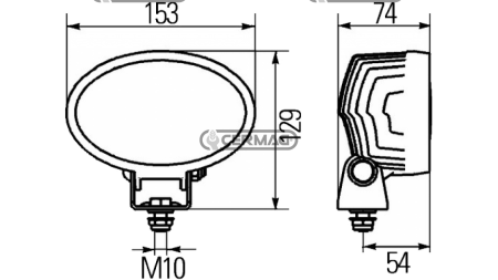 DELOVNA LUČ 12/24 V    LED OVALNA, 1500 LUMNA  