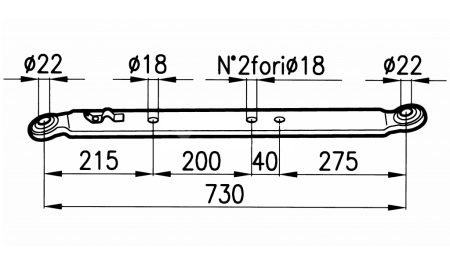 NOSILNE ROKE TRAKTOSKE HIDRAVLIKE   75x14mm - 730mm  