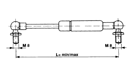 PLINSKI AMORTIZER DEUTZ    Lmin 440 Lmax 610  