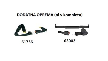 SEDEŽ Z PNEVMATSKIM VZMETENJEM IN VODILI TIP GT50