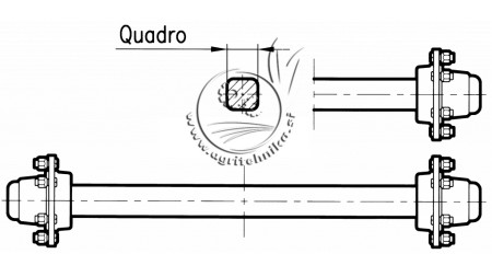 OSOVINA Z 5 VIJAKI    45mm - 1800kg  