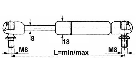 PLINSKI AMORTIZER     Lmin 430 Lmax 780   