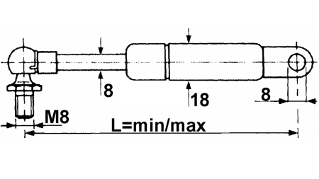 PLINSKI AMORTIZER SAME    Lmin 215 Lmax 330  