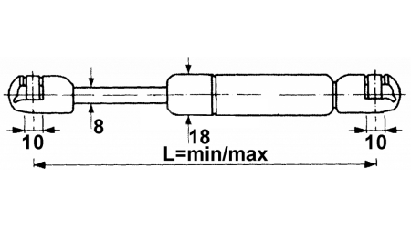 PLINSKI AMORTIZER FIAT-NEW HOLAND    Lmin 150 Lmax 190  