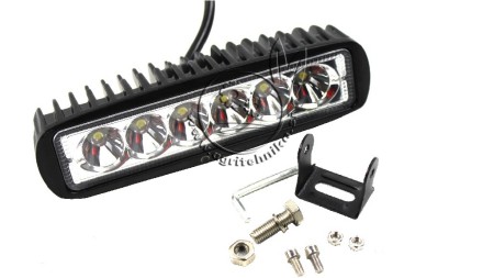 LED DELOVNA SVETILKA - LUČ 6 LED 18W 12V-24V