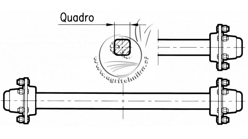 OSOVINA Z 4 VIJAKI    30mm - 700kg  