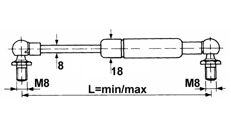 PLINSKI AMORTIZER     Lmin 300 Lmax 500  